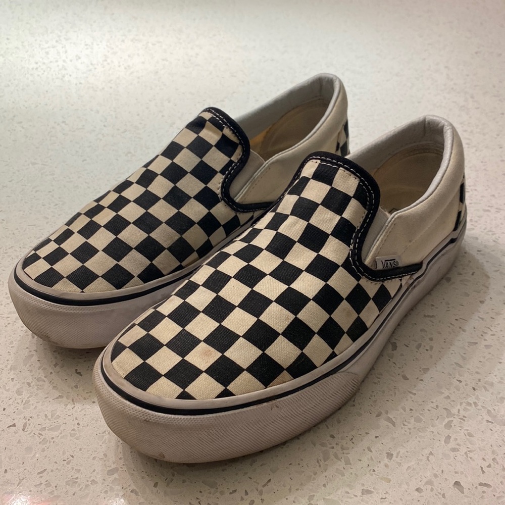 Vans - Checkered Platform Slip Ons